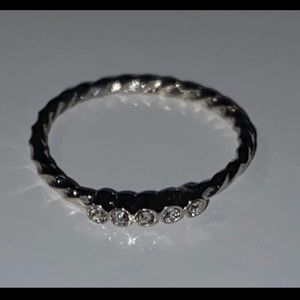 fake diamonds silver ring